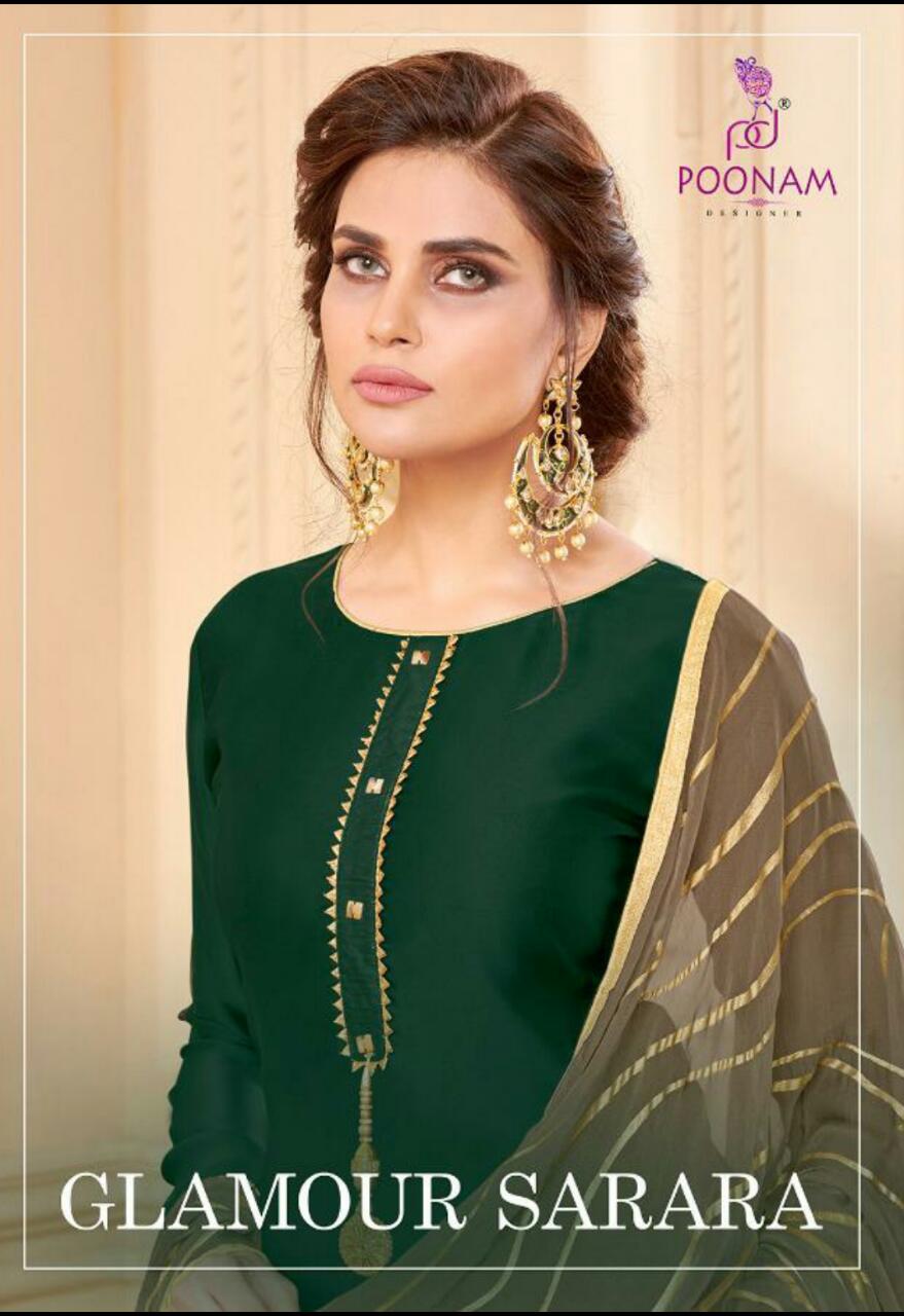 Glamour Sarara By Poonam Series 1001 To 1008  Designer Ready To Wear Sarara Collection Wholesale Sup...
