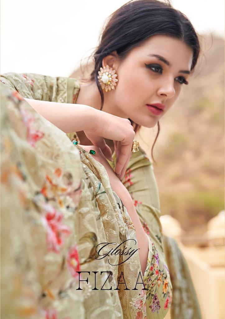 Fizaa By Glossy Series 909 To 916 Cotton Digital Printed Suits Wholesale Supplier Gujarat