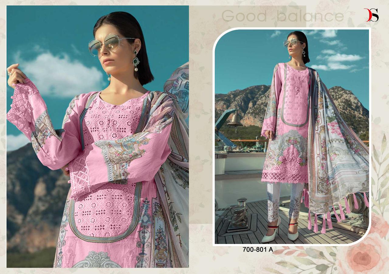 Maria B Lawn 19 Platinum By Deepsy Pure Cotton Printed Embroidered Designer Pakistani Suits Wholesal...