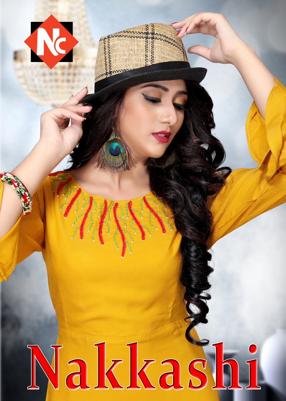 Nakkashi By Neeti Reyon Designer Kurtis Wholesale Supplier Surat