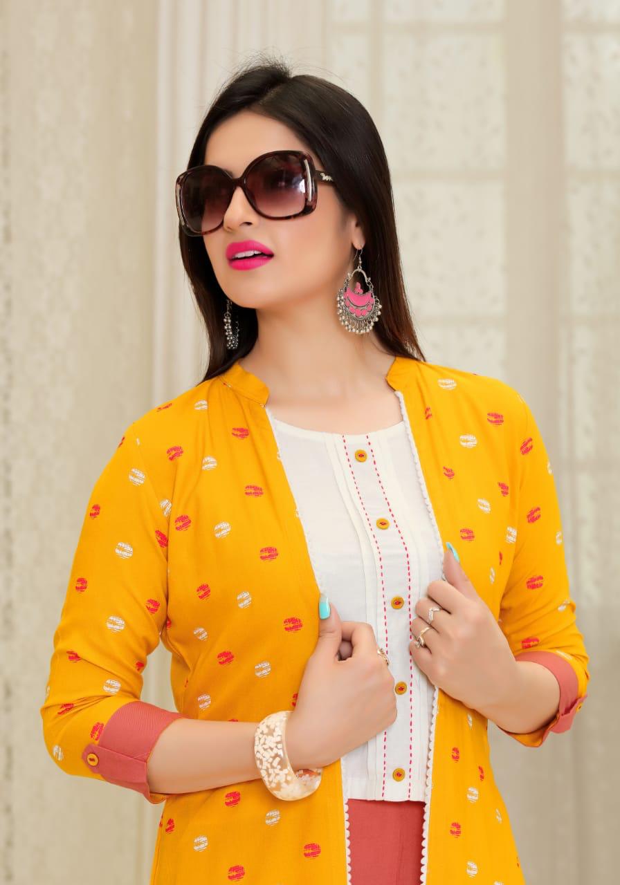 Gulzar By Mittoo Reyon Printed Designer Kurtis Wholesale Supplier Gujarat
