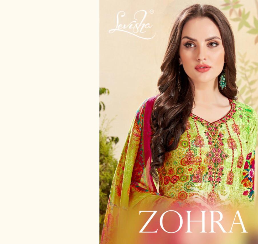 Zohra By Levisha Cotton Self Embroidered Suits Wholesale Supplier Gujarat