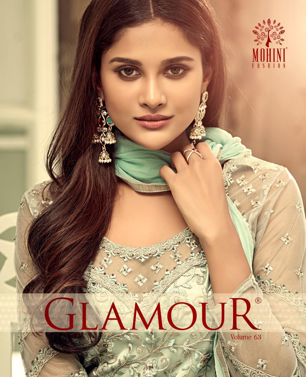 Glamour Vol 63 By Mohini Fashion Series 63001 To 63006 Net Embroidered Designer Suits Wholesale Supp...