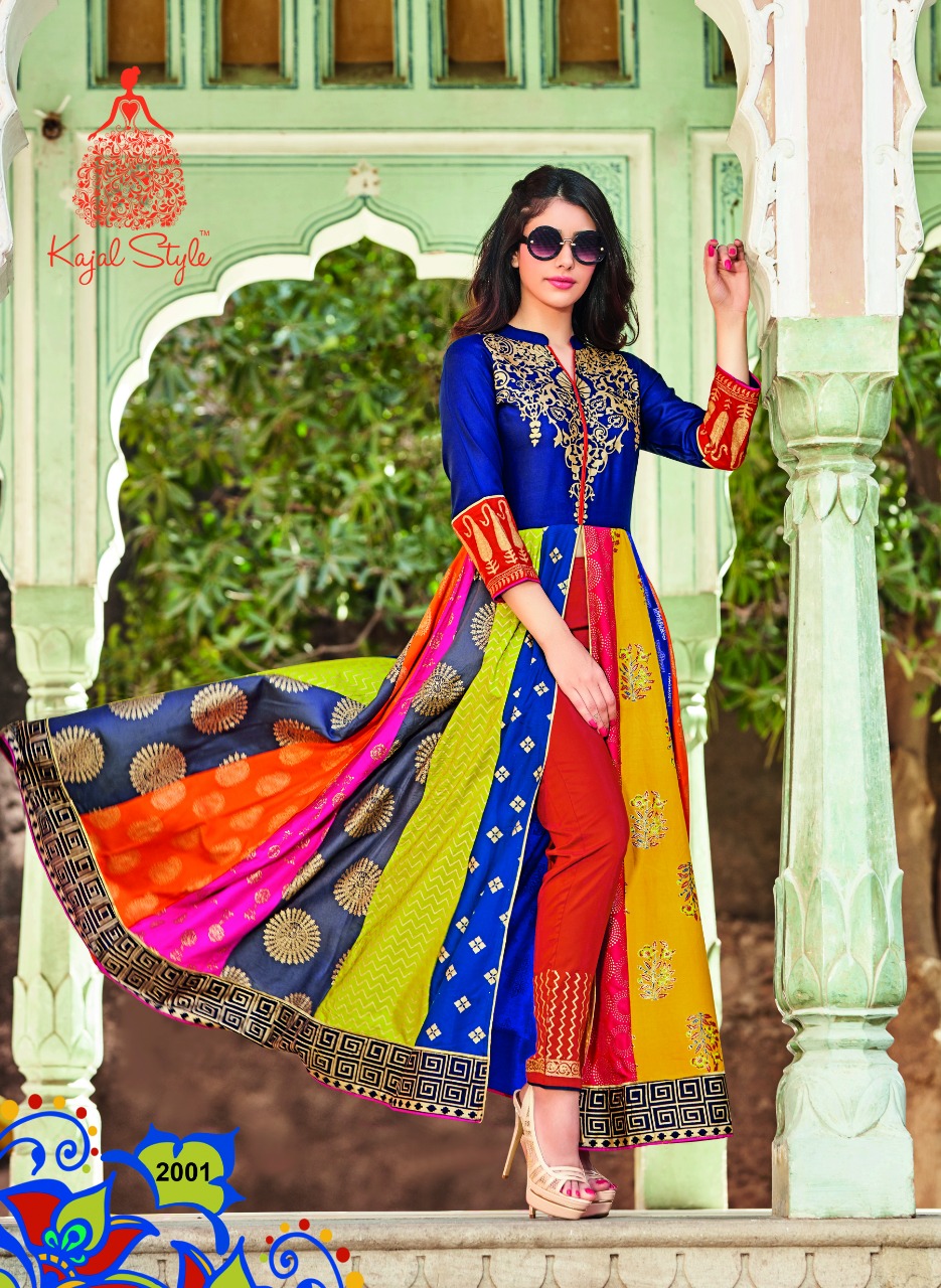 Fashion Lakme Vol 2 By Kajal Style Reyon Printed Party Wear Kurtis Wholesale Supplier Surat