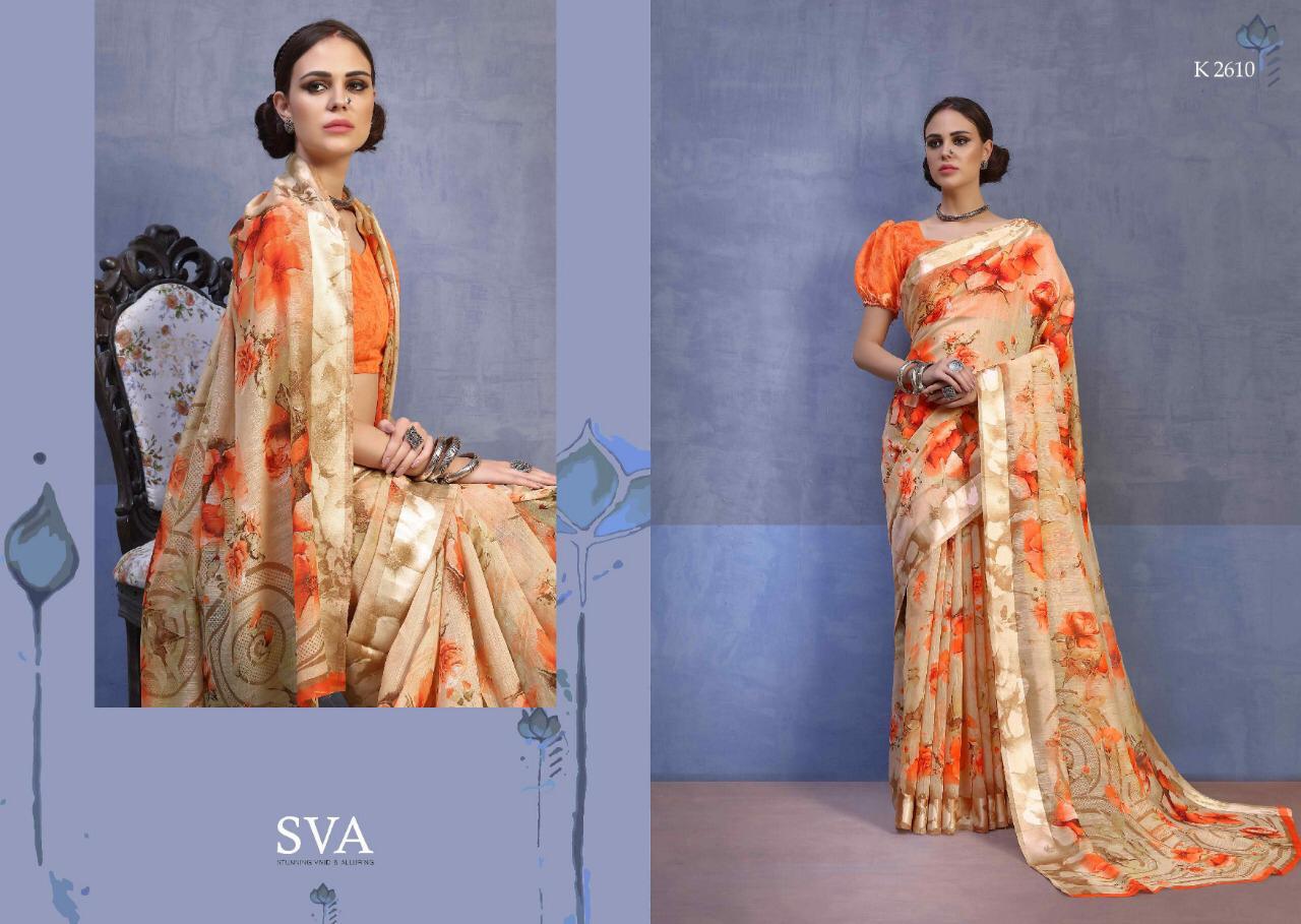 Summer Collection By Sva Cotton Printed Sarees Wholesale Supplier Gujarat