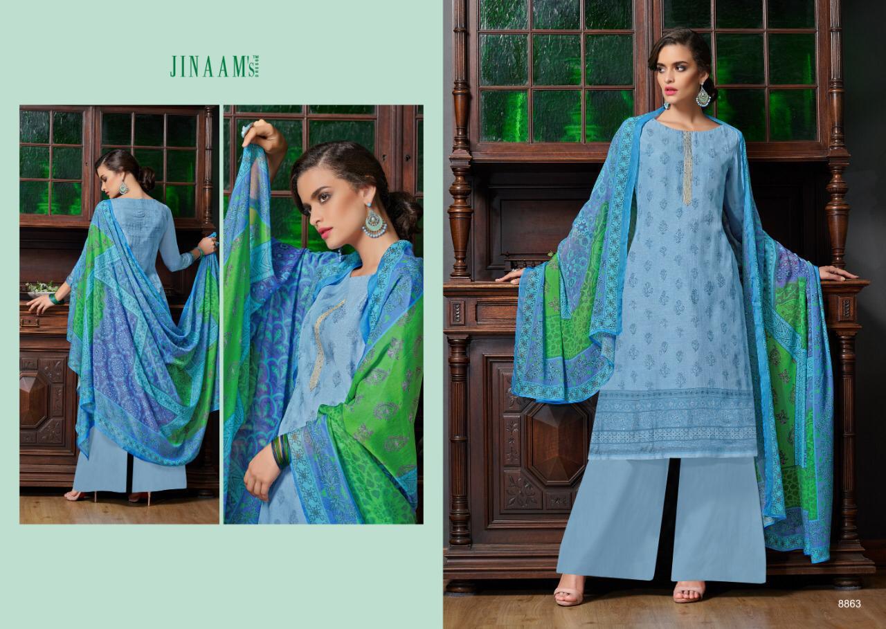 Zaayra By Jinaam Digital Printed Cotton Silk Embroidered Suits Wholesale Supplier And Dealer Surat