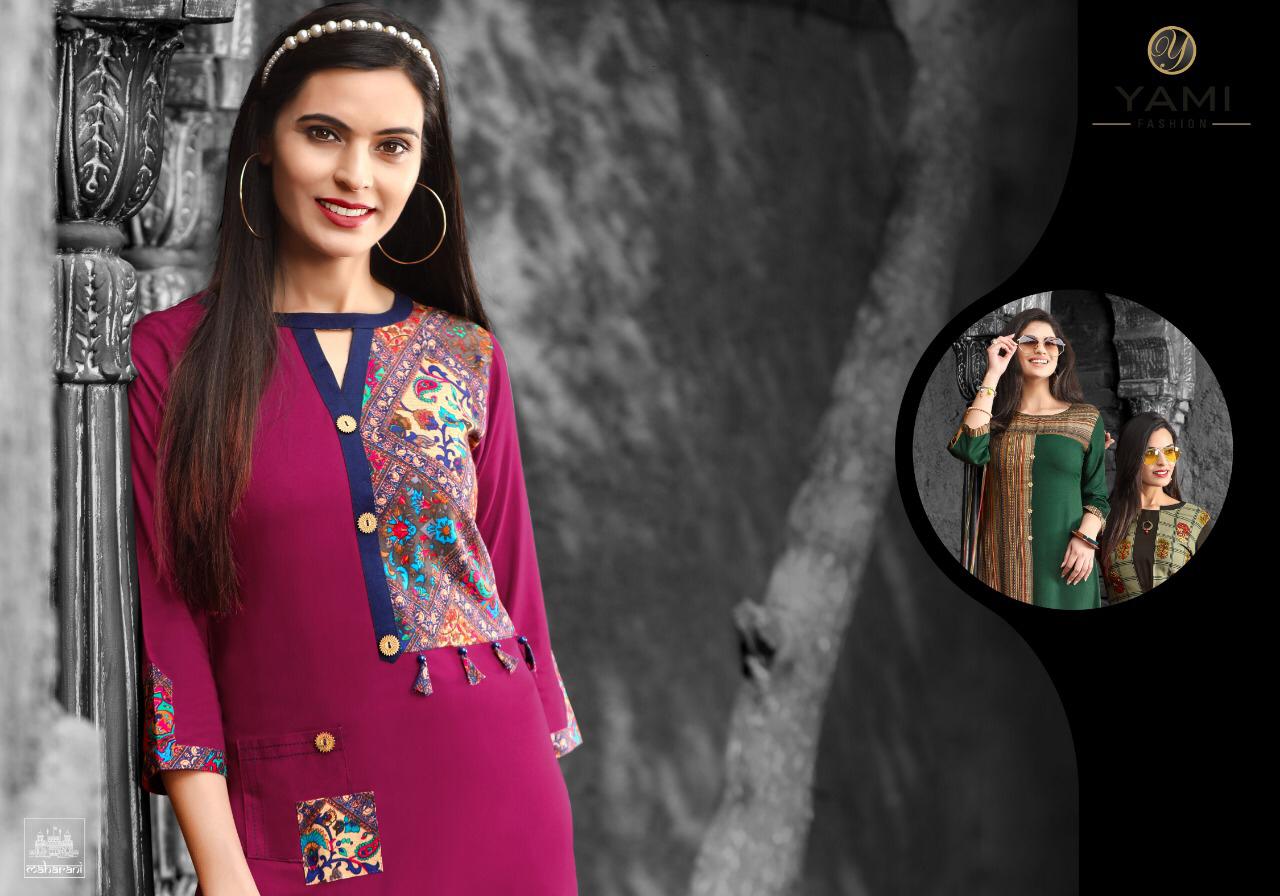 Happiness Vol 2 By Yami Fashion Reyon Designer Party Wear Kurtis Wholesale Supplier Surat