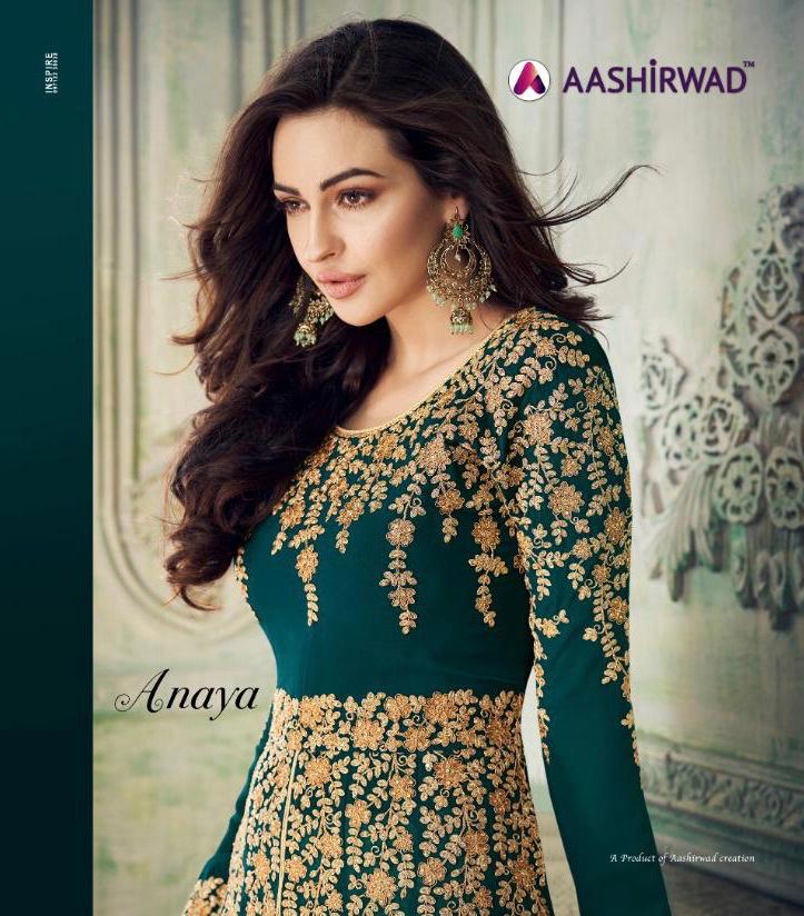 Anaya By Ashirwad Series 8202 To 8207 Georgette Embroidered Designer Party Wear Suits Wholesale Supp...