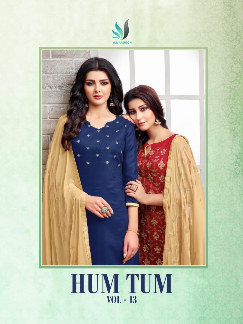 Hum Tum Vol 13  By Rr Fashion Chanderi Cotton Suits Wholesale Supplier And Dealer Surat