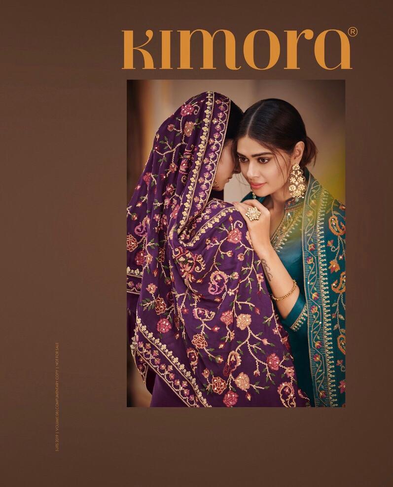 Kimora 8 Series K 801 To K 808 Ora Silk Embroidered Designer Party Wear Suits Wholesale Supplier Guj...