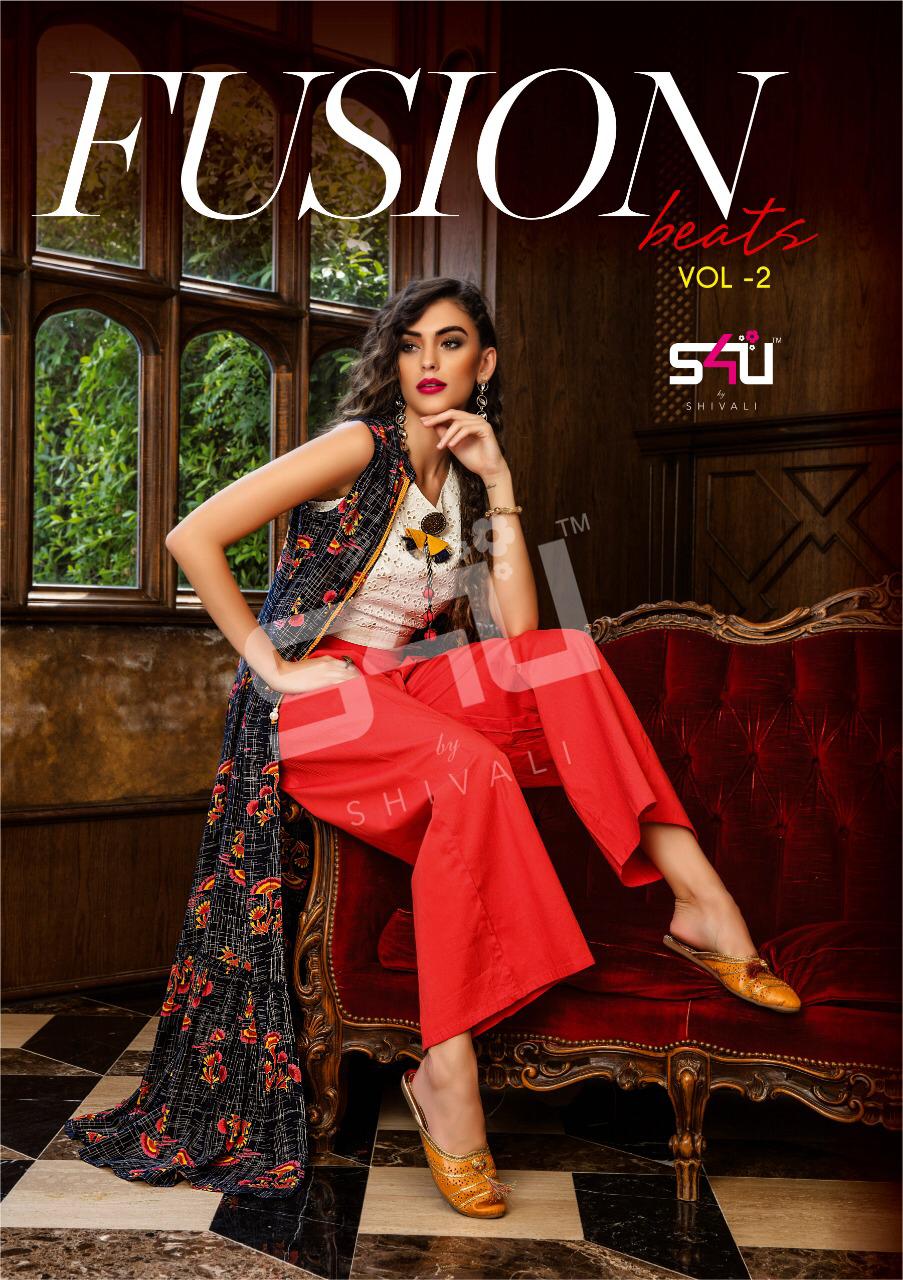 Fusion Beats Vol 2 By S4u Shivali Iconic Three Pieces Collection Wholesale Supplier And Dealer Surat
