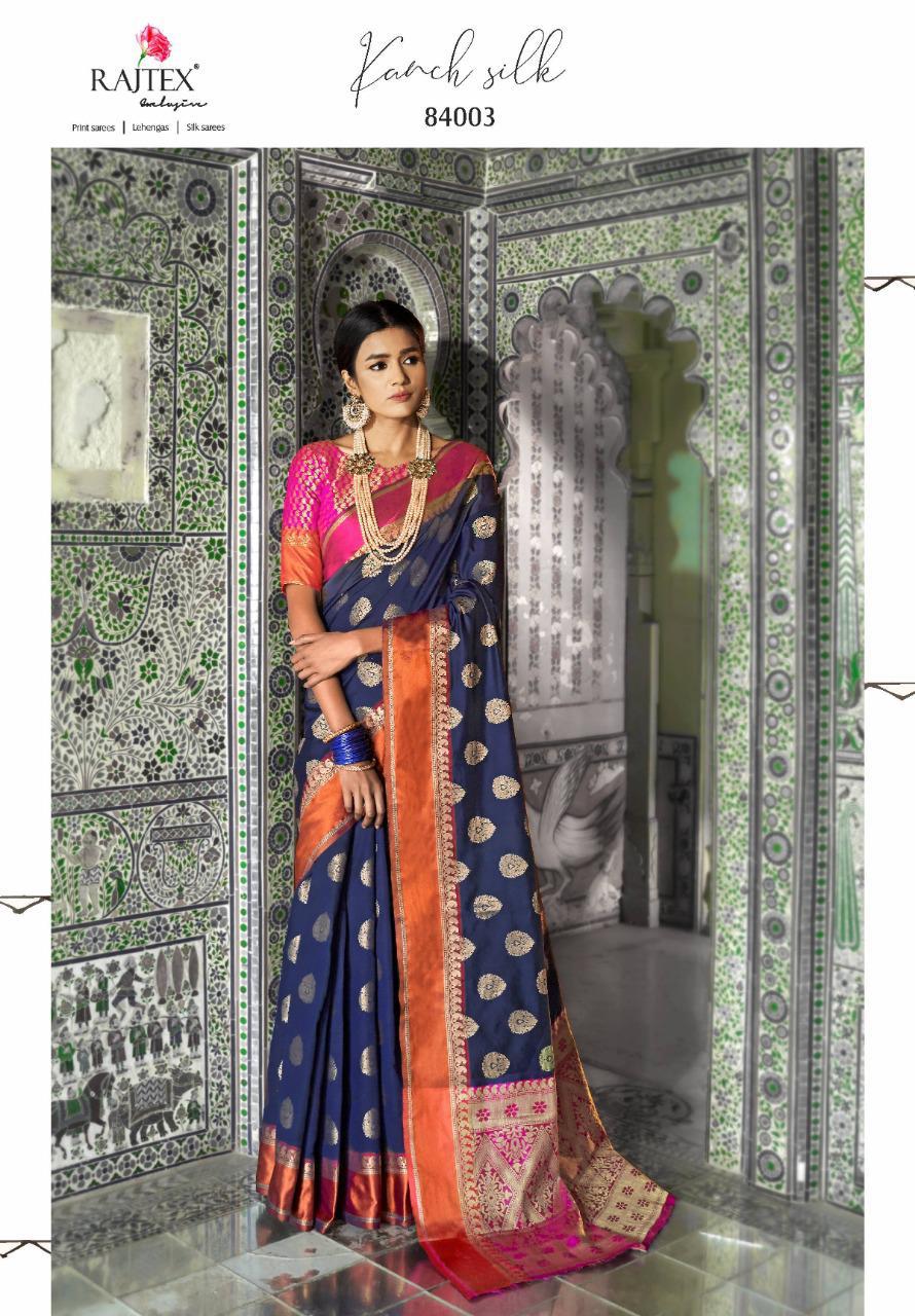 Kaanch Silk By Raj Tex Series 84001 To 84010 Silk Designer Occasion Wear Sarees Wholesale Supplier G...