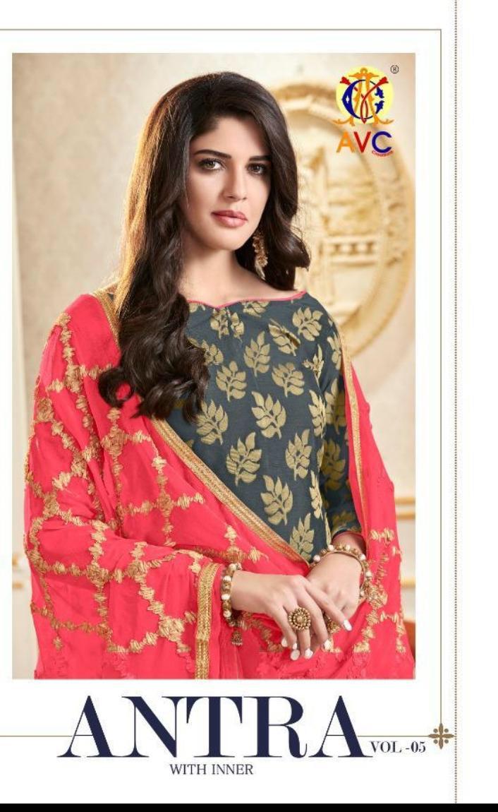 Antra Vol 5 By Avc Banarasi Jaquard Suits Wholesale Supplier Gujarat