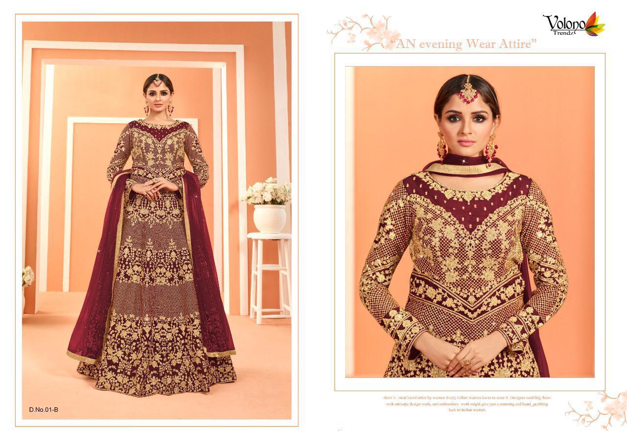 Amira Vol 1 By Volono Trendz Georgette Designer Party Wear Suits Wholesale Supplier Gujarat