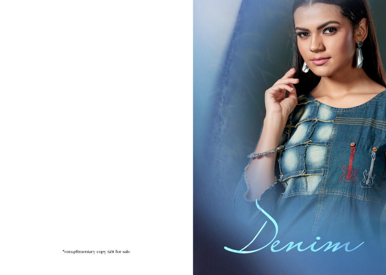 Denim Vol 1 By Vastra Moda Premium Denim Kurtis Wholesale Supplier And Dealer Surat