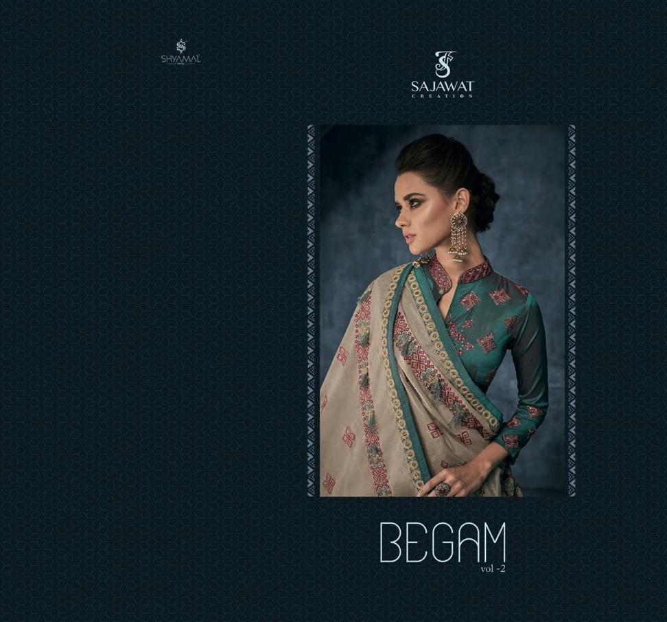 Begam Vol 2 By Sajawat Creation Silk Designer Party Wear Gowns Wholesale Supplier Gujarat