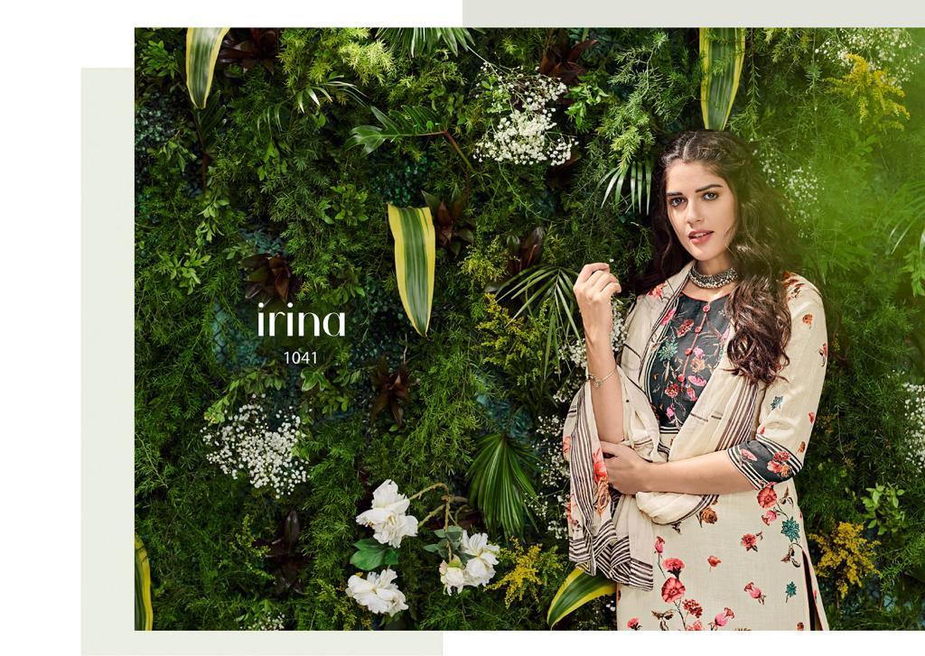 Summer Brezer By Irina Linen Digital Printed Suits Wholesale Supplier India