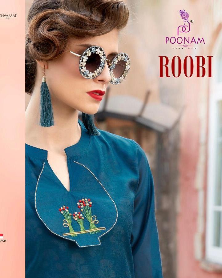 Roobi By Poonam Designer Embroidered Designer Kurtis Wholesale Supplier And Dealer Surat