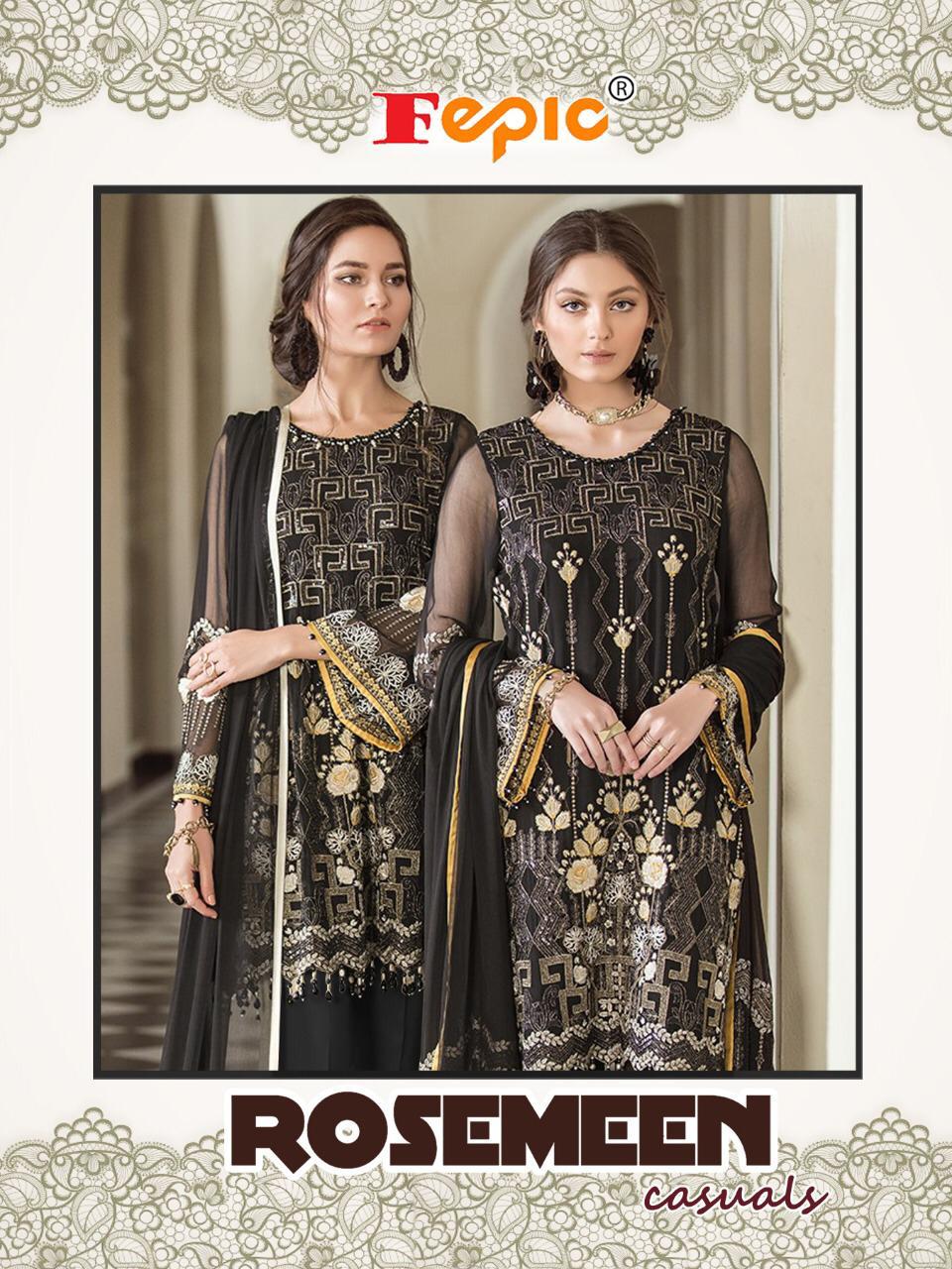 Rosemeen Casuals By Fepic Georgette Embroidered Designer Party Wear Pakistani Suits Wholesale Suppli...
