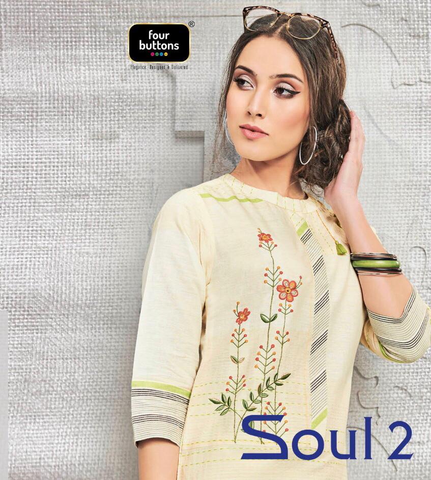 Soul 2 By Four Buttons Cotton Handloom Kurtis Wholesale Supplier And Dealer Surat