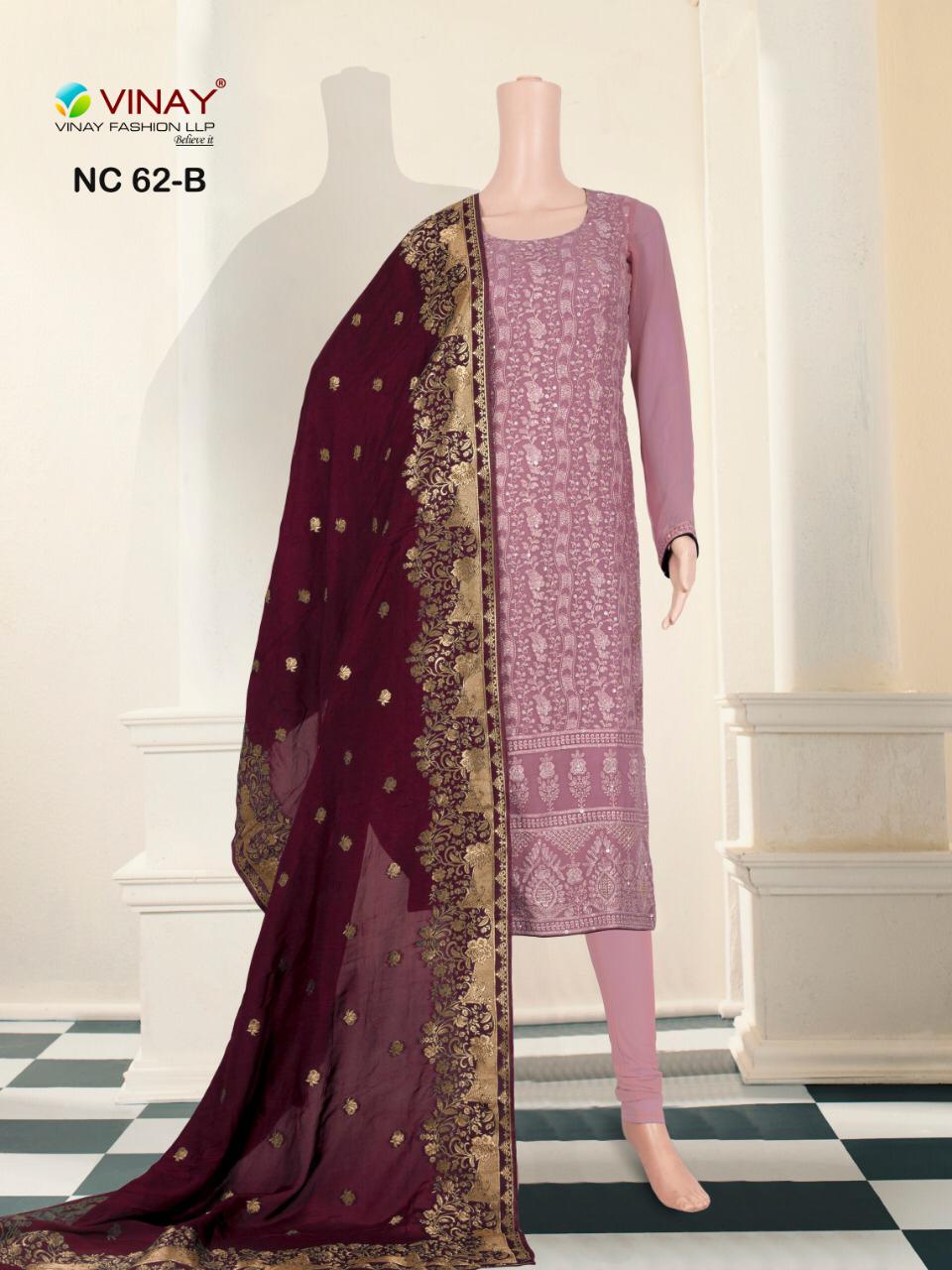 Nc 62 Georgette Top With Banarasi Duppta Designer Party Wear Suits Wholesale Supplier Surat