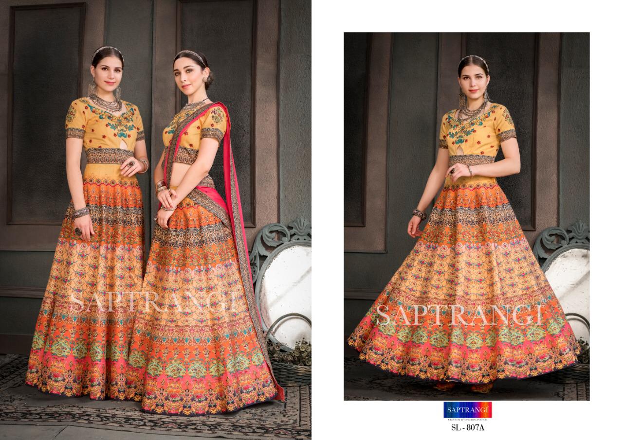 Signature Collection Season B  Sl 801 A B  To Sl 808 A B  To Saptrangi Two In One Lehngas And Gowns ...