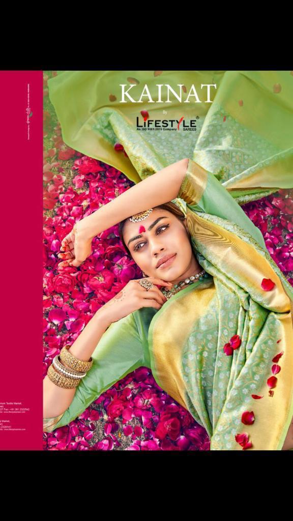 Kainat By Lifestyle Series 58221 To 58226 Silk Designer Occasion Wear Sarees Wholesale Supplier Guja...