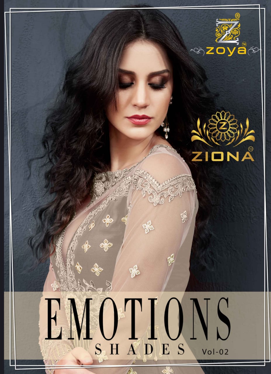 Ziona Emotions Shades Vol 2 By Zoya Designer Party Wear Suits Wholesale Supplier Surat