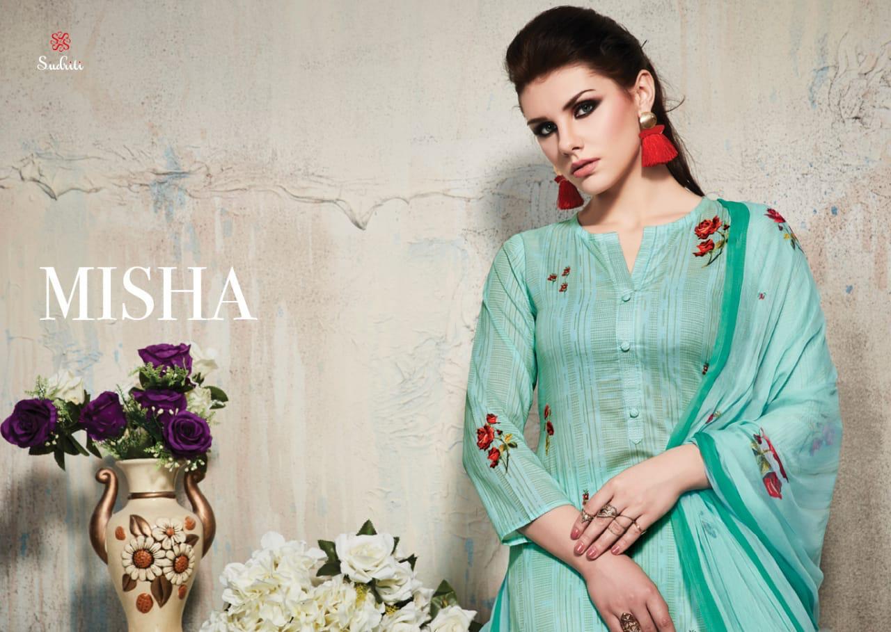 Misha By Sahiba Sudriti Cambric Digital Printed Suits Wholesale Supplier Gujarat