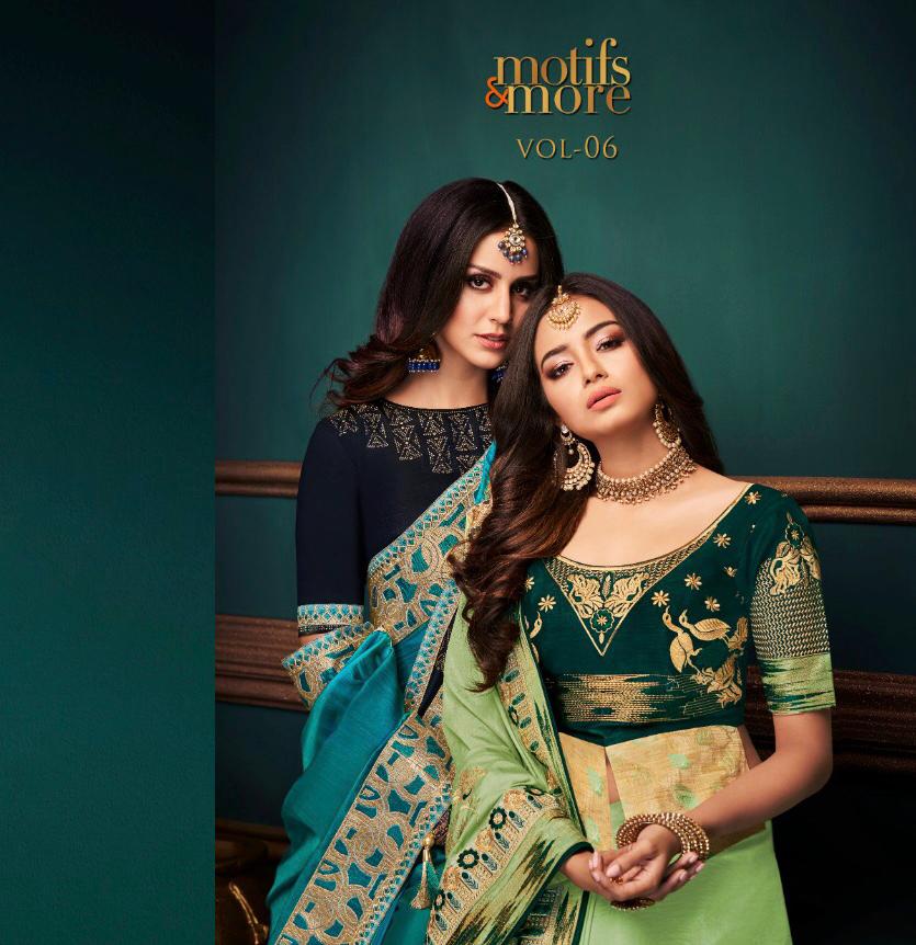 Motifs And More 10601 To 10615 Fancy Designer Party Wear Sarees Wholesale Supplier Gujarat