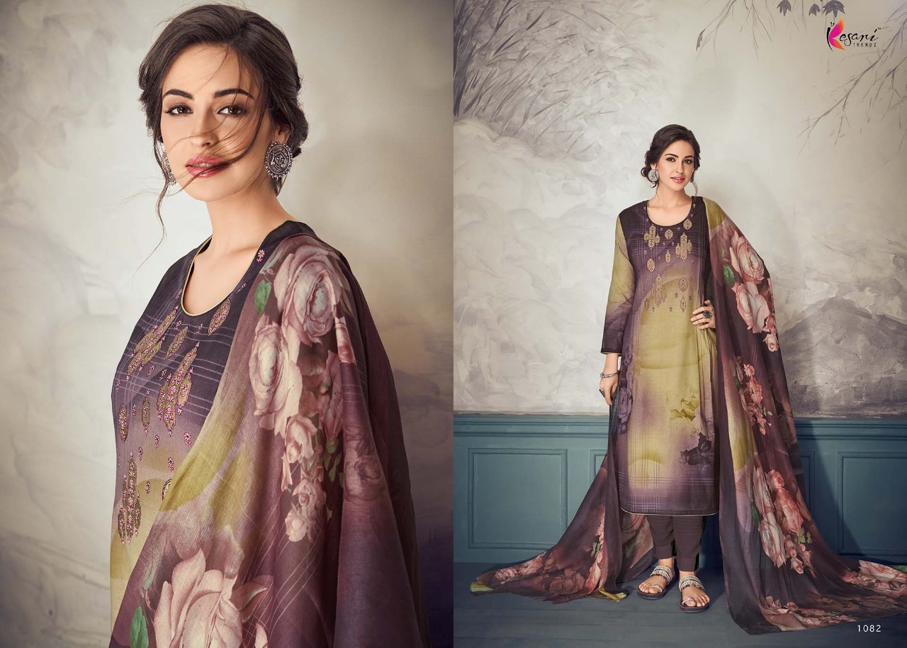 Alisa Vol 10 By Kesari Trendz Cambric Cotton Embroidered Designer Suits Wholesale Supplier Gujarat