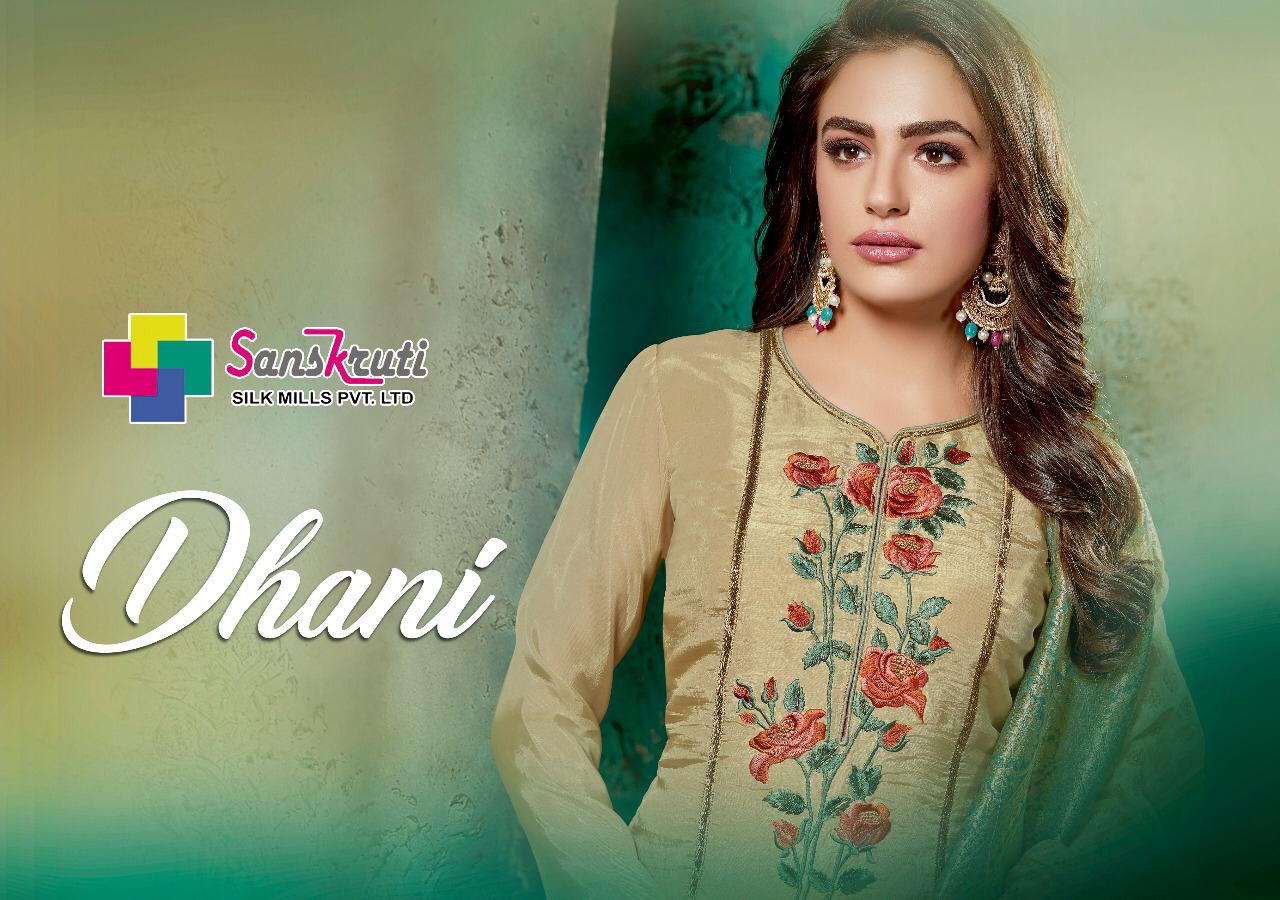 Dhani By Sanskruti Silk Mills Upada Silk Embroidered Suits Wholesale Supplier Gujarat