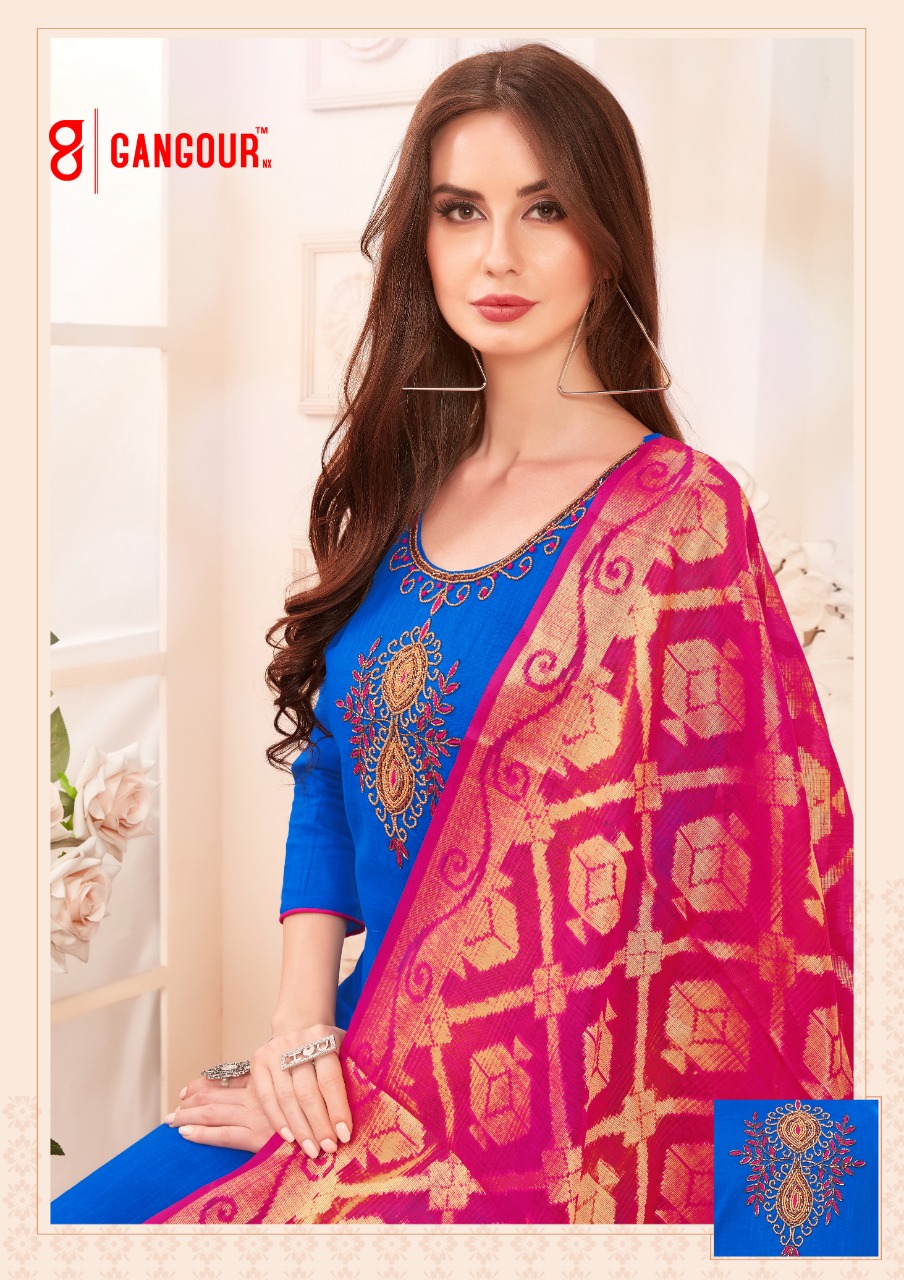 Chunri Vol 3 By Gangour Nx Salab Cotton Dress Materials Wholesale Supplier And Dealer Surat