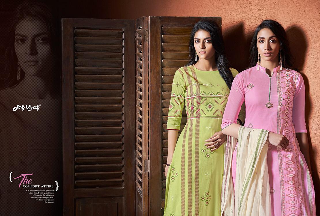 Bliss By Jai Vijay Cotton Printed Suits Wholesale Supplier Gujarat