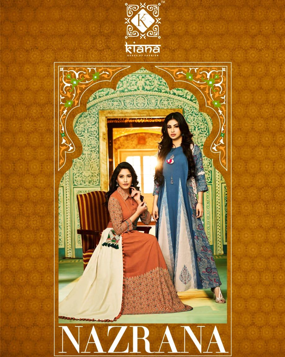 Nazrana By Kiana House Of Fashion Beautiful Long Kurtis Wholesale Supplier And Dealer Surat