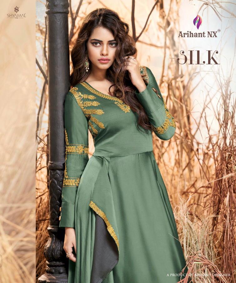 Silk By Arihant Nx Series 28001 To 28006 Silk Designer Party Wear Gowns Wholesale Supplier Surat