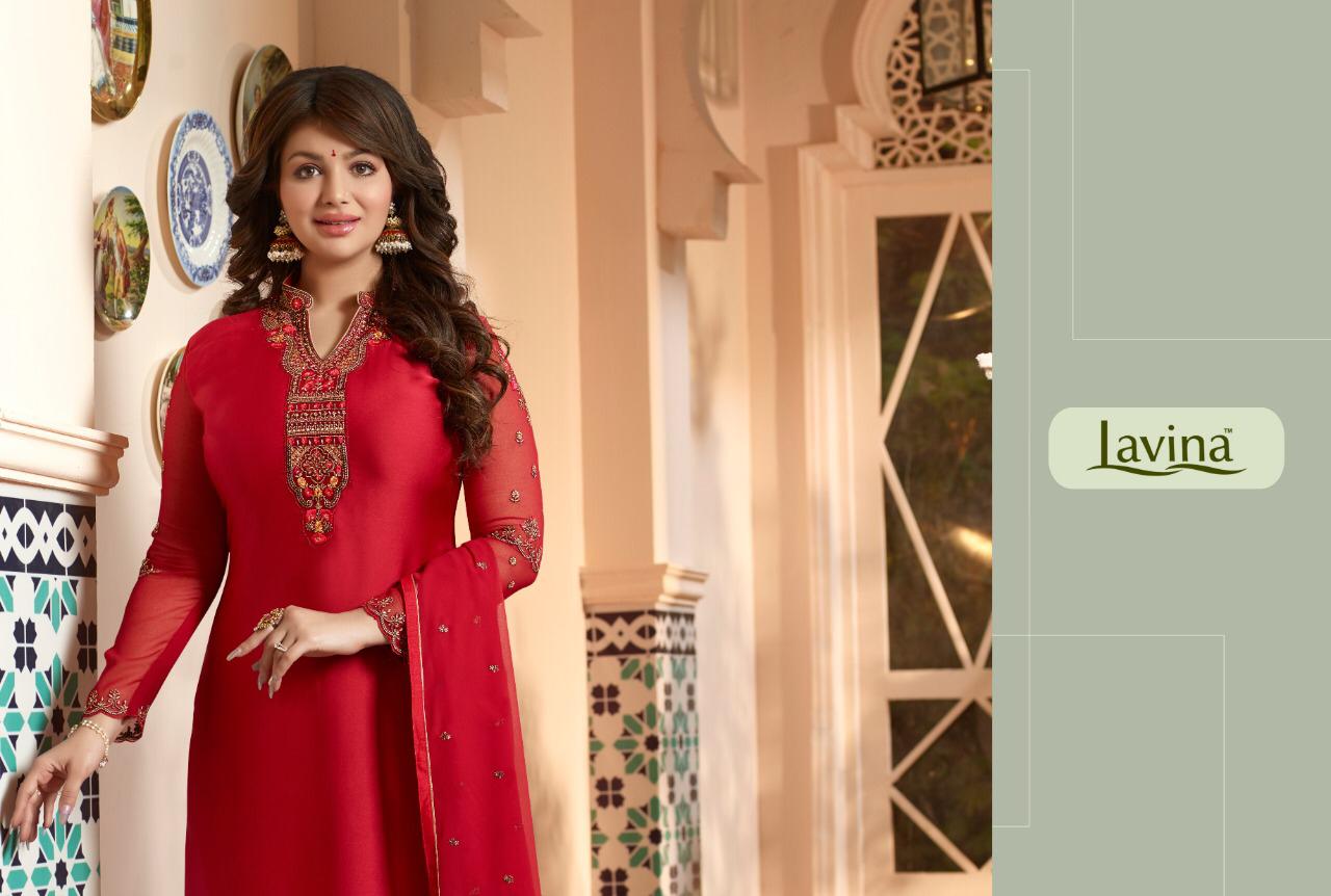 Lavina Vol 56 Series 56001 To 56006 Satin Georgette Embroidered Designer Party Wear Suits Wholesale ...