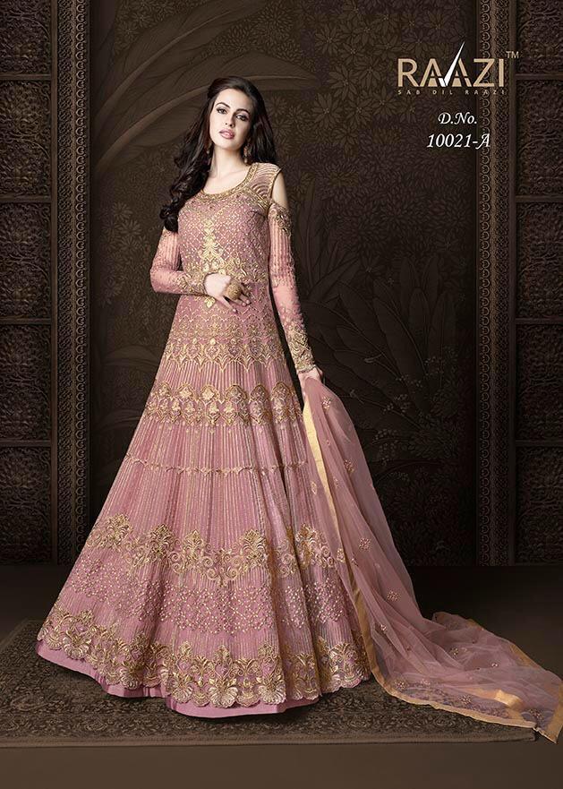 Raazi  Colours By Rama Fashion Series 10021 Net Designer Party Wear Suits Wholesale Supplier Gujarat