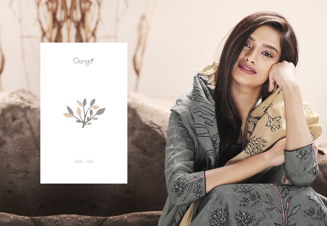 Serene By Ganga Cotton Lawn Printed Suits Wholesale Supplier Gujarat