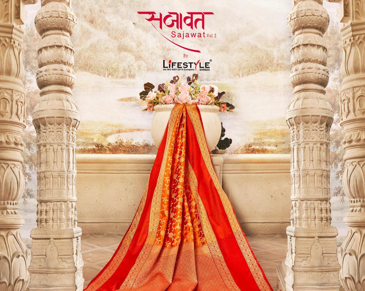 Sajawat 2 By Lifestyle Series 58721 To 58726 Silk Designer Occasion Wear Sarees Wholesale Supplier G...