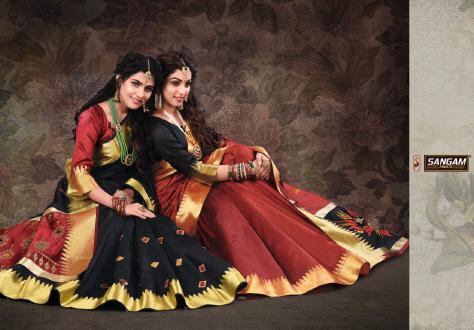 Shantipuri Handloom Vol 2 By Sangam Silk Weaving Sarees Wholesale Supplier Gujarat