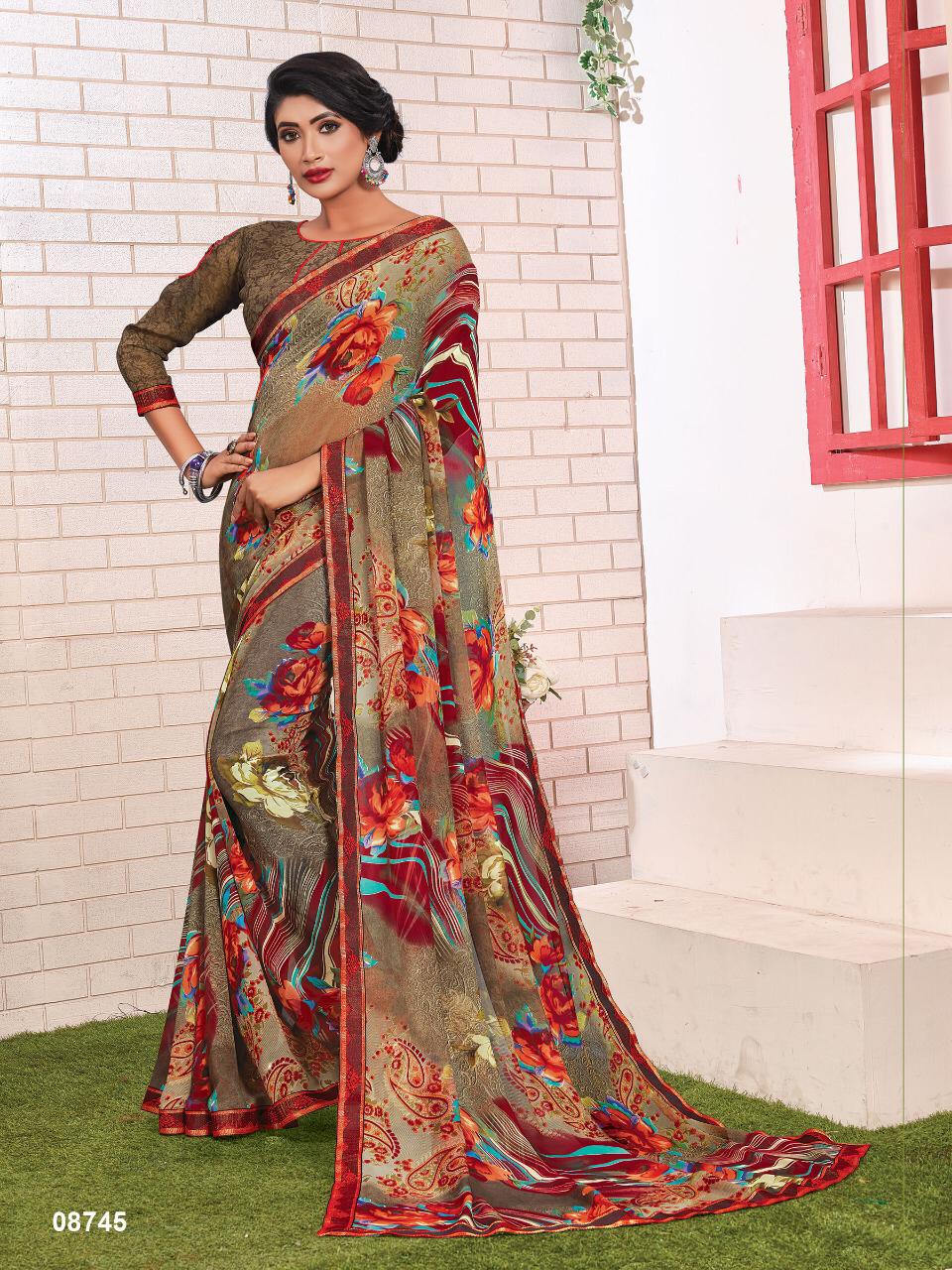 Soundarya By Priya Paridhi Georgette Printed Sarees Wholesale Supplier Surat