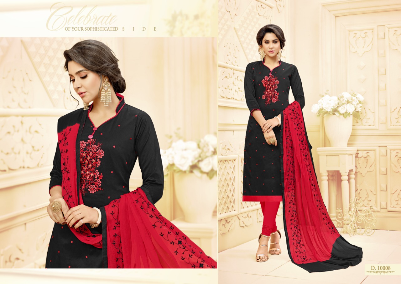 Hashtag By Raghav Creation Cotton Embroidered Suits Wholesale Supplier Surat