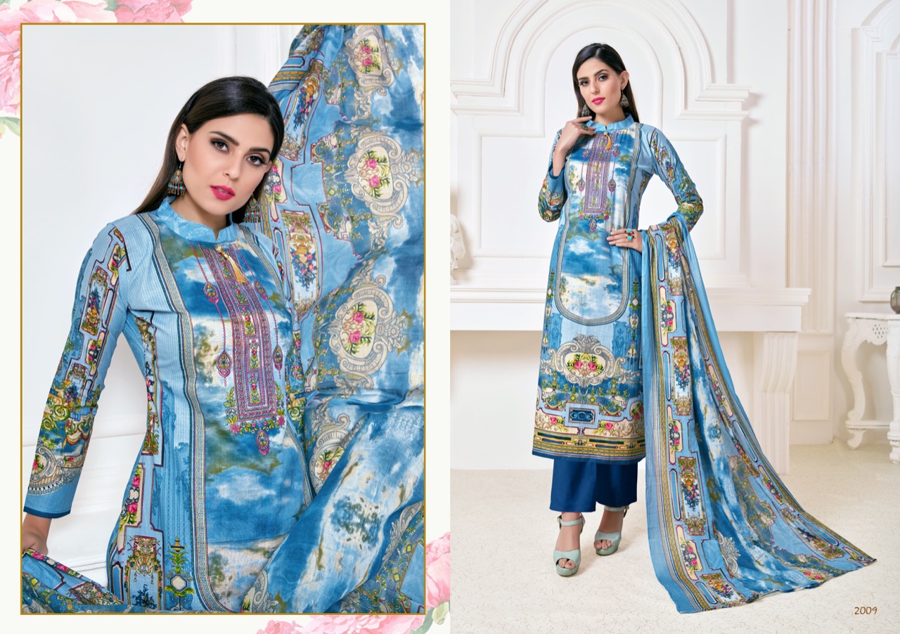 Afzaa By Kesar Lawn Cotton Printed Suits Wholesale Supplier Gujarat