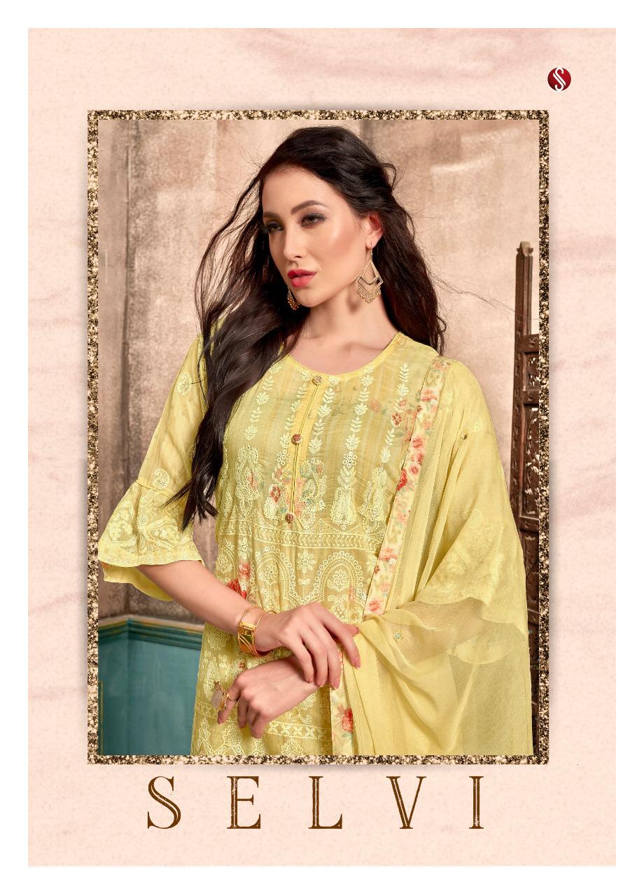 Selvi By Sri Cotton Embroidered Suits Wholesale Supplier Gujarat
