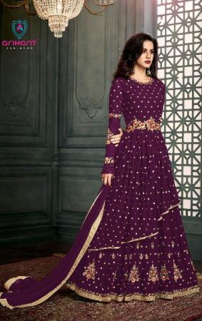 Vidhisha Gold By Arihant Designer Series 31006a To 310036dgeorgette Designer Party Wear Suits Wholes...