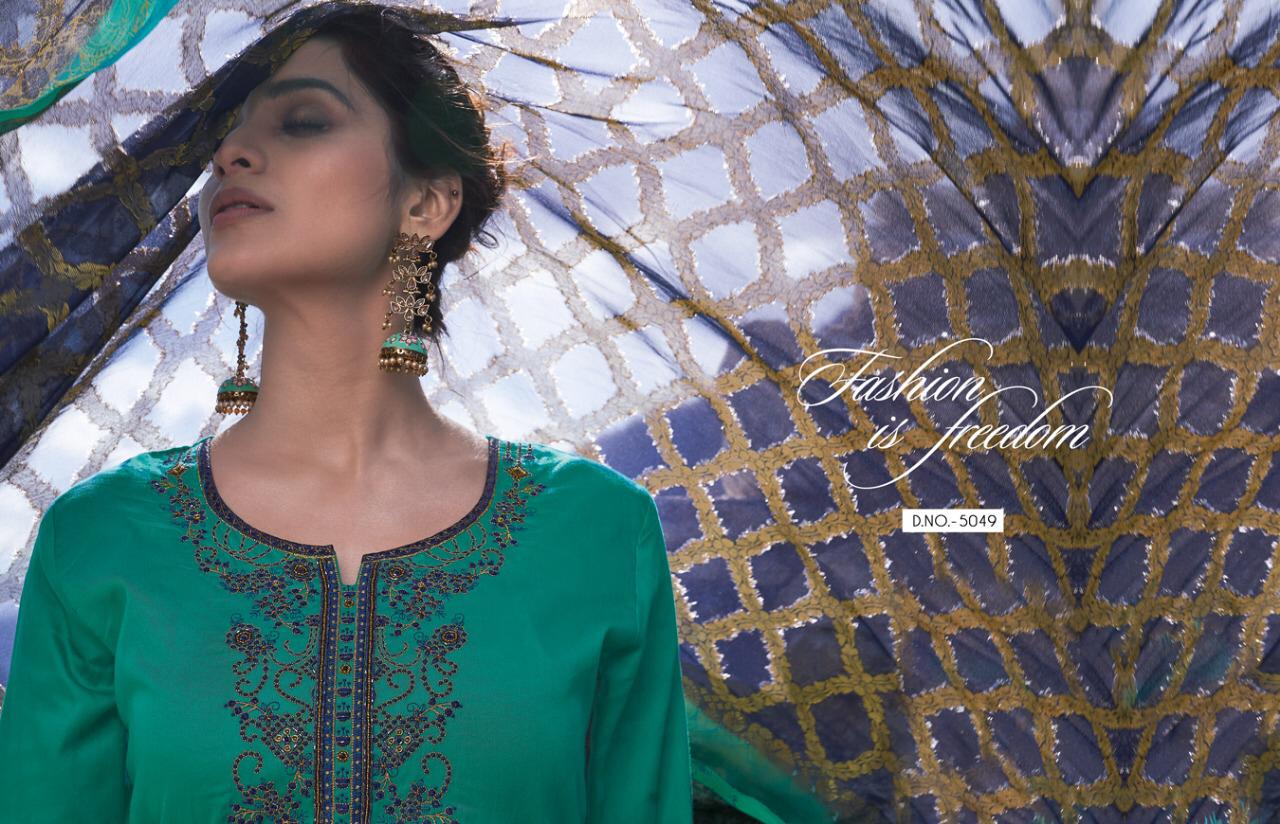 Parampara Vol 5 By Kessi Jam Silk Cotton Embroidered Suits Wholesale Supplier Gujarat