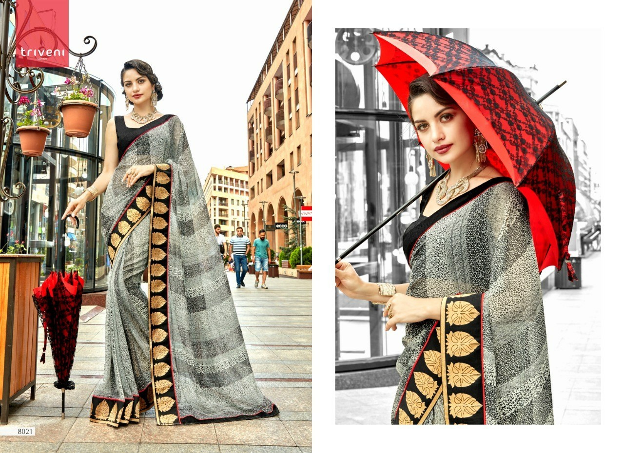 Alina 2 By Triveni Fancy Party Wear Sarees Wholesale Supplier Gujarat