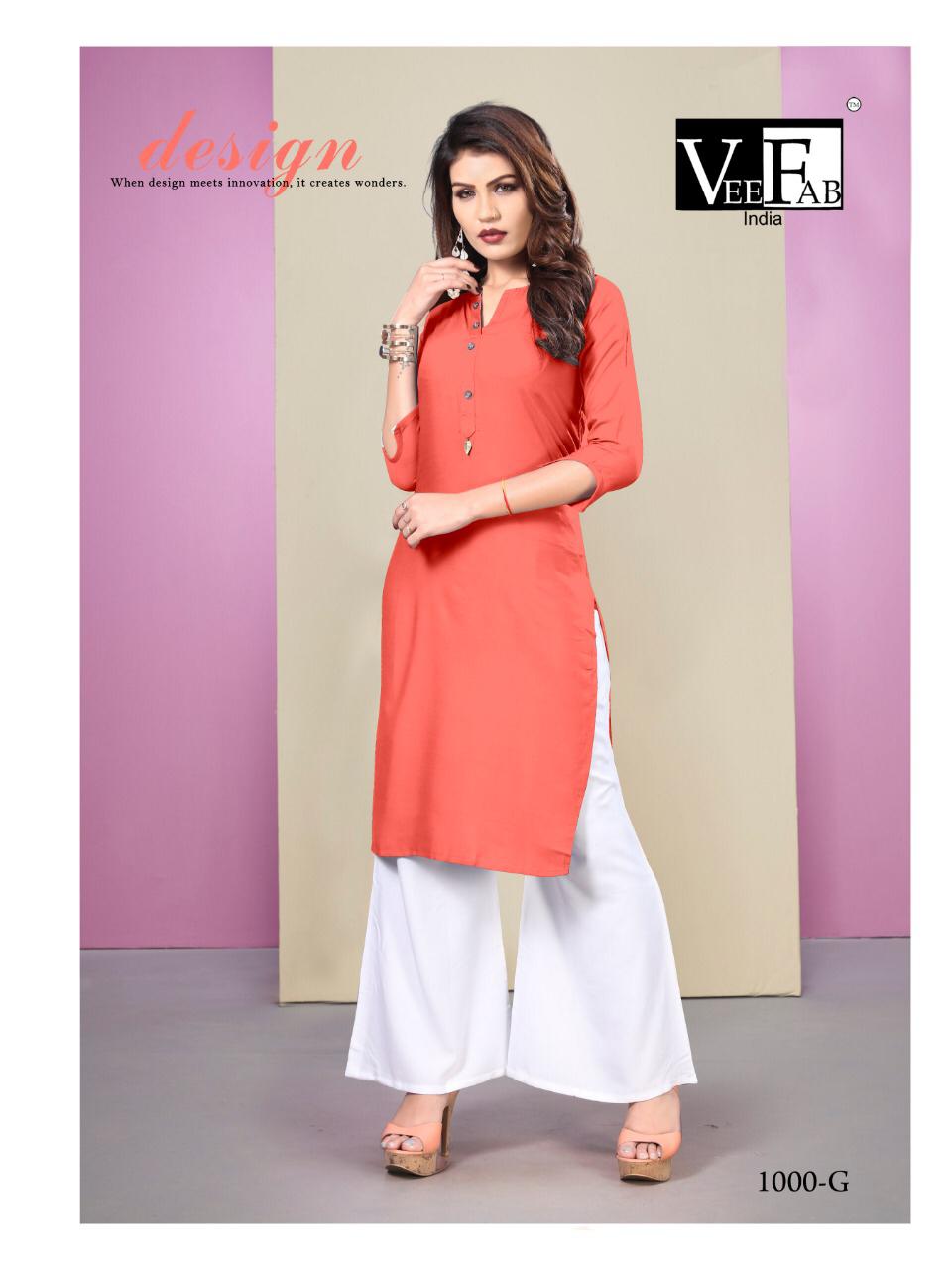 Color Kit By Vf India Reyon Kurtis With Plazzo Wholesale Supplier Surat