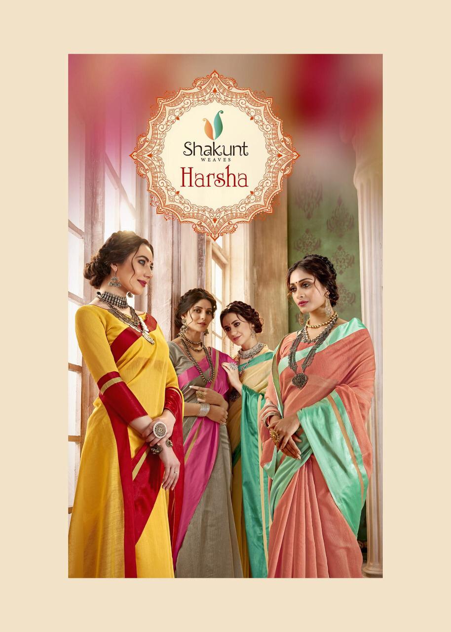 Harsha By Shakunt Chanderi Silk Plain Showber Saree